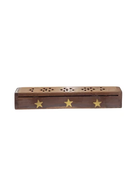 Incense Holder Burner - Wooden Star Incense Box For Sticks & Cones