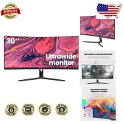 30-Inch Ultrawide Curved Monitor 2560x1080P with 100Hz & FreeSync Support
