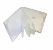 New 1 MegaDisc 25mm Clear DVD Replacement Storage Case Hold 10 Discs Flap Trays