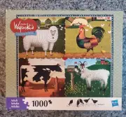 NEW Milton Bradley Charles Wysocki ANIMAL MONTAGE 1000 piece puzzle RARE