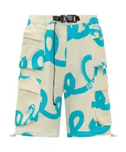 Bonsai Patterned Cargo Shorts Nude