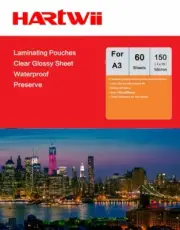 A3 Thermal Laminating Pouches Film 150Micron(75x2)- 60Sheets 303x426mm Hartwi