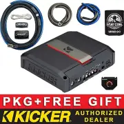 KICKER LX1250.1 CAR AUDIO SUBWOOFER CLASS D 1CH/MONO AMPLIFIER + 0AWG AMP KIT