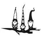 Metal Gnome Elf Silhouette Art Fairy Garden Statue Yard Lawn Home Decor Outdoor