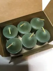 6 PartyLite Round Votive Candles Agave Nectar V06537 Boxed Rare Retired