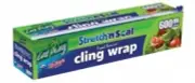 CAST AWAY CLING WRAP ECONOMY ZIP SAFE DISPENSER 45CM X 600M - FREE POST