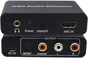 Compatible to Optical Audio Adapter,Audio Extractor to Optical SPDIF Coaxial 3.5mm AUX Sound Extractor Splitter