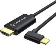 USB C to HDMI Cable Right Angle 4K, CableCreation USB Type C HDMI Adapter Cable to Connect Laptop to Monitor Thunderbolt 3 Compatible for iPad Mini 6, MacBook Pro, Samsung Note 9 S10 S9 S8 Plus 1.8M