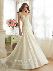 Sophia Tolli Mon Cheri Basilia Y11638 Wedding Dress 10 Fit & Flare Ivory NWT