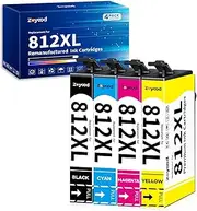 Zoyood 812XL Ink Cartridge Replacement for Epson 812 T812XL T812 812-I Ink Cartridges Combo Pack Work with Epson Workforce Pro WF-3820 WF-3825 WF-4830 WF-4835 WF-7830 WF-7840 WF-7845 (4 Pack)
