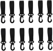 ANDRESLAD 12pcs Stroller Hooks for Pram Pram Caddy Bag Holder Rotatable Hanger Hooks for