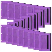 20 Pcs Pencil Pouch 10.24 x 7.28 Inch 3 Ring Binder Zipper Pouches Pencil Bag...
