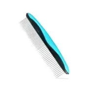 Dog and Cat Grooming Comb for Removing Matted Fur - Plastic rubber handle Blue