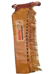 Handmade Western Cowboy Full Chap Fringes Cow Leather Men Pant Riding Chaps