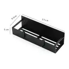 A (Black 27x8.5x5cm)Fridge Spice Rack Magnetic With Hook Hanging Seasoning