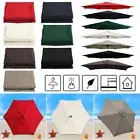 Round Outdoor Replacement Cover Parasol Canopy Sun Umbrella Sunshade Umbrella