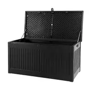 Lockable Outdoor Storage Container Box Black - 270L