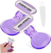 FRCOLOR Ergonomic Handle Women's Razor Set Mini Travel Size Hair Remover for Ladies Safe Shaving Compact Case