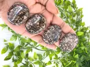Rhodonite Oval Shaped Worry Stone - 1.5" Rhodonite Worry Stone - 40MM Rhodonite