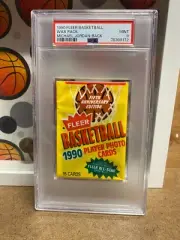 1990 Fleer Basketball Wax Pack Michael Jordan Back PSA 9