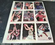 1994-1995 Topps NBA Basketball Uncut Card Sheet Reggie Miller Scottie Pippen ++