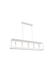 North 5 Light Pendant in Matte White
