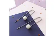 Solid 925 Sterling Silver Pearl Threader Earrings