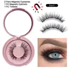 2 Pairs Magnetic False Eyelashes Eye Lashes Extension Liquid Eyeliner + Tweezer
