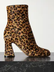 [LOEWE] LOEWE - Leopard-print Calf Hair Ankle Boots - Leopard print - IT38 IT 38 Animal print