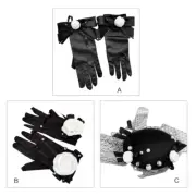 Elegant Fascinators Hat Gloves with Flower Pillbox Hat Hat Day Activities