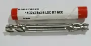 BRUBAKER, 11/32" DOUBLE END, 4 FLUTE HSS END MILL, #78020 C503