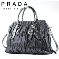 在飛比找蝦皮購物優惠-免運💕二手正品❣️ 義大利製 PRADA 經典高菲包 尼龍皺