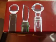 Set of 3 Lenox Crystal Bottle Stoppers Tuscany Collection NEW In Box