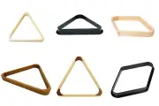 Pool Snooker Billiard Racking Timber, Pine, Plastic Triangle - Choose Your Size