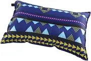 Ciieeo 1Pc Automatic Inflatable Camping Pillow Portable Rest Pillow for Outdoor Travel Airplane Office Breaks for Cervical Vertebra Navy Stripes Design