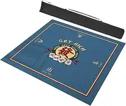Mahjong Mat Card Table Cloth, Mahjong mat Square and Noise Reduction Game Table Cover for Mahjong Card Name Table Cover with Storage Bag(Blue,47.2X47.2inch/120x120cm)