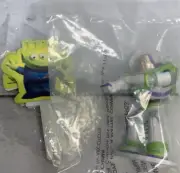 NOS 1999 Disney Pixar BUZZ LIGHTYEAR Toy Story Figure Cake Topper W/ Alien Picks