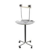 PetBro Parrot Perch Play Stand Bird Activity Rolling Wheel Rest Wrought Iron
