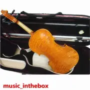 Good Quality 4/4 flamed Back Violin+Bow+Rosin+Moon Shape Case +String Set #M462