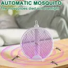 Electric Mosquito Fly Swatter Zapper Racket Insect Killer UV Lamp Foldable