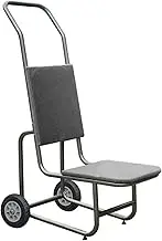 Stack Chair Dolly, 8-in Large Wheels,Holds 15 Chairs,for Banquets Birthdays Outdoor Events Hotels Meeting(Black)