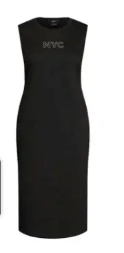 City Chic Small Midi Sports Dress Black Plus Size 16