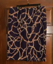 Anthropologie The Colette Skirt by Maeve size XL NWT blue color