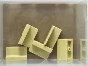 LEGO Parts - Tan Panel 1 x 2 x 1 with Rounded Corners - No 4865b - QTY 5