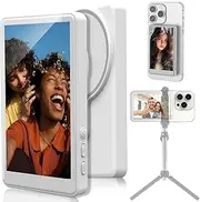 Selfie Monitor Screen for iPhone,Vlog Selfie Monitor Screen for Phone, Magnetic Mount,4 inch,Wireless Connection,for Phone Rear Camera Selfie Monitor for Vlog Live Stream and TikTok