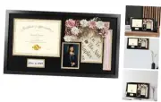 14x26 Black Shadow Box Diploma Frame with Graduation Cap & Tassel Holder for