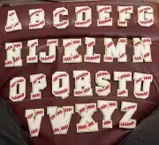 3 In A-Z 26 Pcs Chenille Letter Patches, Hats, & Jackets Clothing Iron On