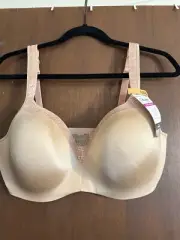 Playtex Secrets Underwire Bra, 38DD, Comfort Straps, Side Supports, Beige