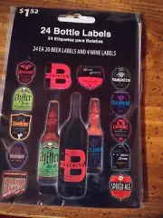 24 Bottle Labels Halloween. 20 Beer Labels And 4 Wine Labels New Old Stock In...