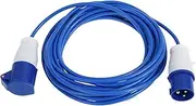 Camping Extension Cable Safe Reliable Rubber Extension Cord with Plug Versatile Sturdy Caravan Hook Up Cable for Outdoor Usage...(Blue)